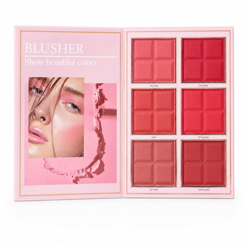 Me Now Eyeshadow Palette 5 Layer Book Style All in One  Eyeshadow Blush Highlighter Concealer Eyebrow Powder and Lip Shades Pink Multi Use - Image 3