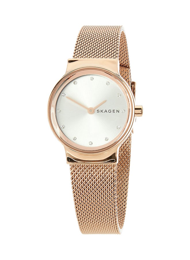 سكاجين ساعة بعقارب فريجا بسوار إستانلس ستيل طراز SKW2665