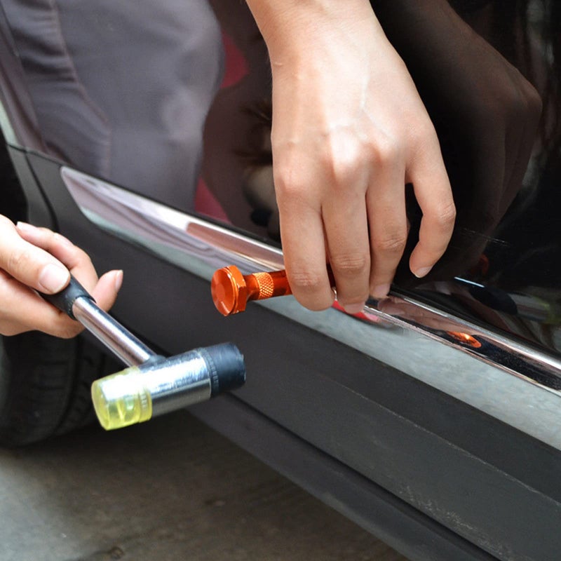 9 Pcs Down Pen Auto Body Panel Dent Removal Repair Hand Tool Set Color Pc - Image 5