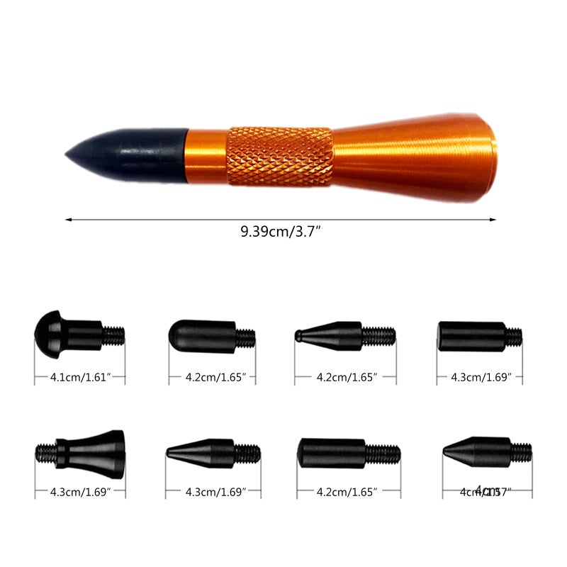 9 Pcs Down Pen Auto Body Panel Dent Removal Repair Hand Tool Set Color Pc - Image 4