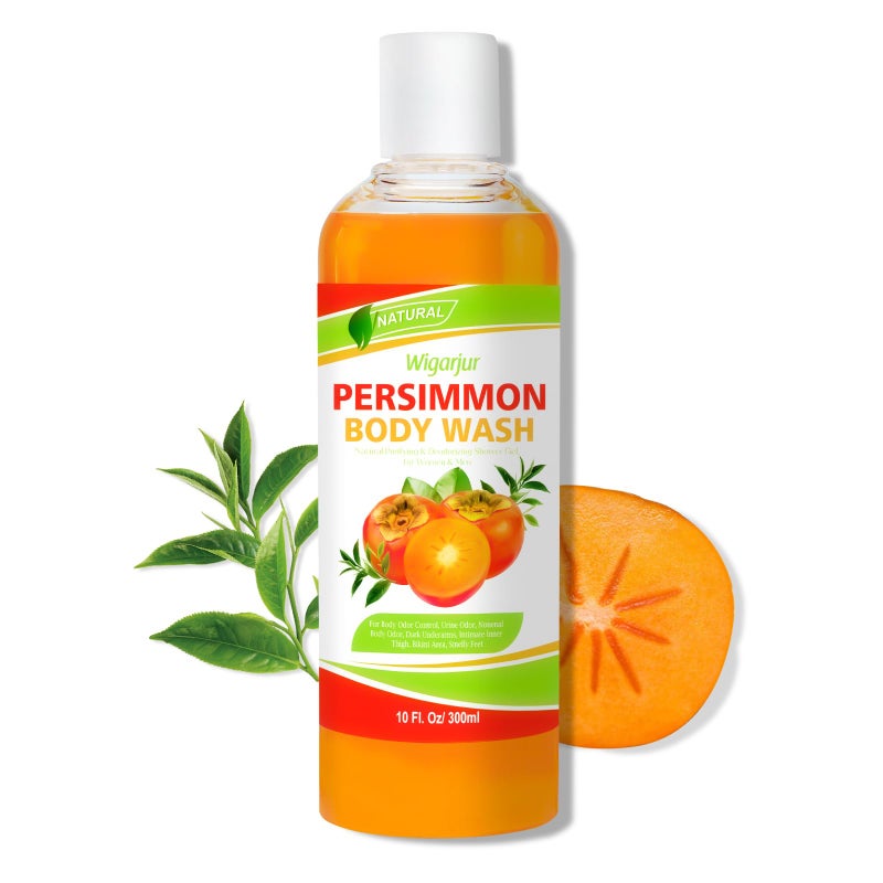 wigarjur Persimmon Body Wash for Strong Body Odor, Nonenal Eliminator Purifying & Deodorizing with Natural Persimmon & Green Tea Extracts - Image 1