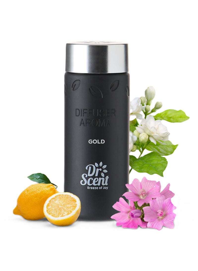 Dr Scent Dr Scent Diffuser Aroma Oil - Made with Organic Ingredients | Ideal for Offices, Homes, Hotels & Spas - GOLD 170 ml  - Image 1