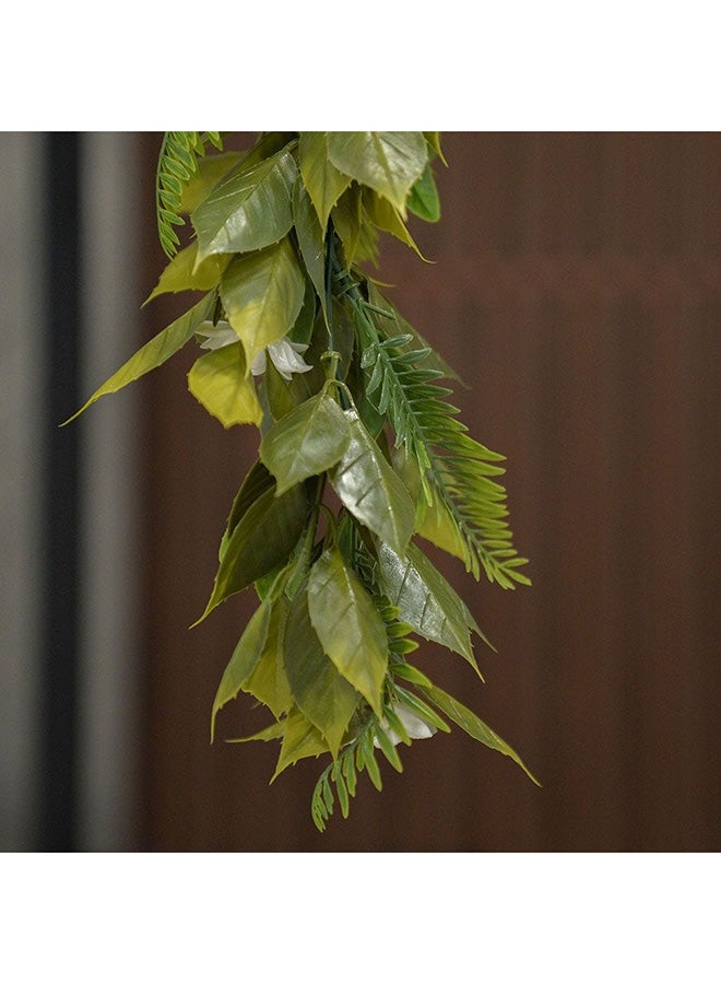 DANUBE HOME Artificial Vines Sakura Hanging Decorative Plastic Plant Decor Uv Resistant Faux Plants Greenery Artificial Plant For Home Garden Indoor Outdoor 60-75 cm Green - Image 3