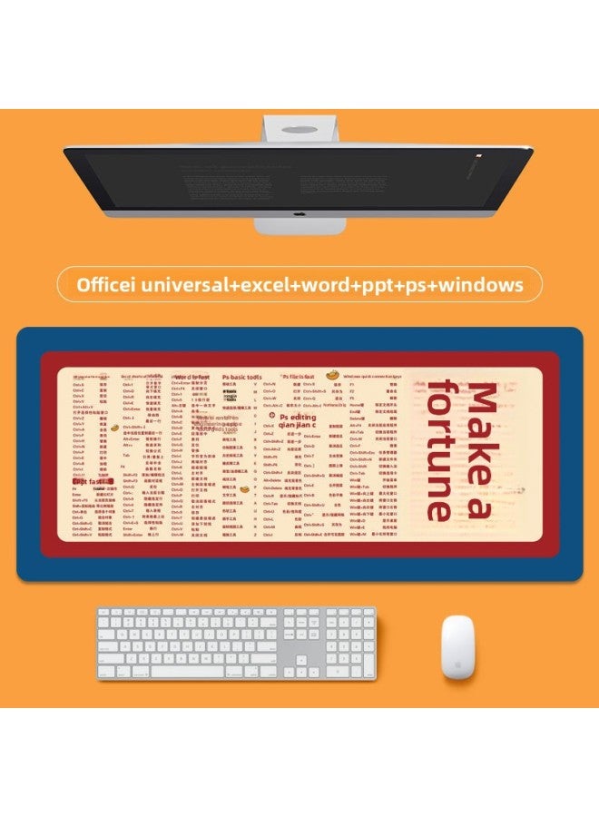 Generic Mouse Pad Extra Large Ps Office Shortcut Keys Computer Keyboard ...