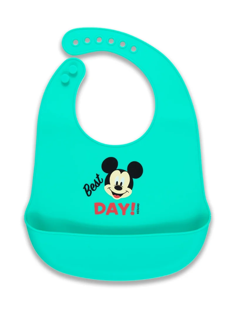 ديزني Adjustable Mickey Mouse Silicone Baby Bibs