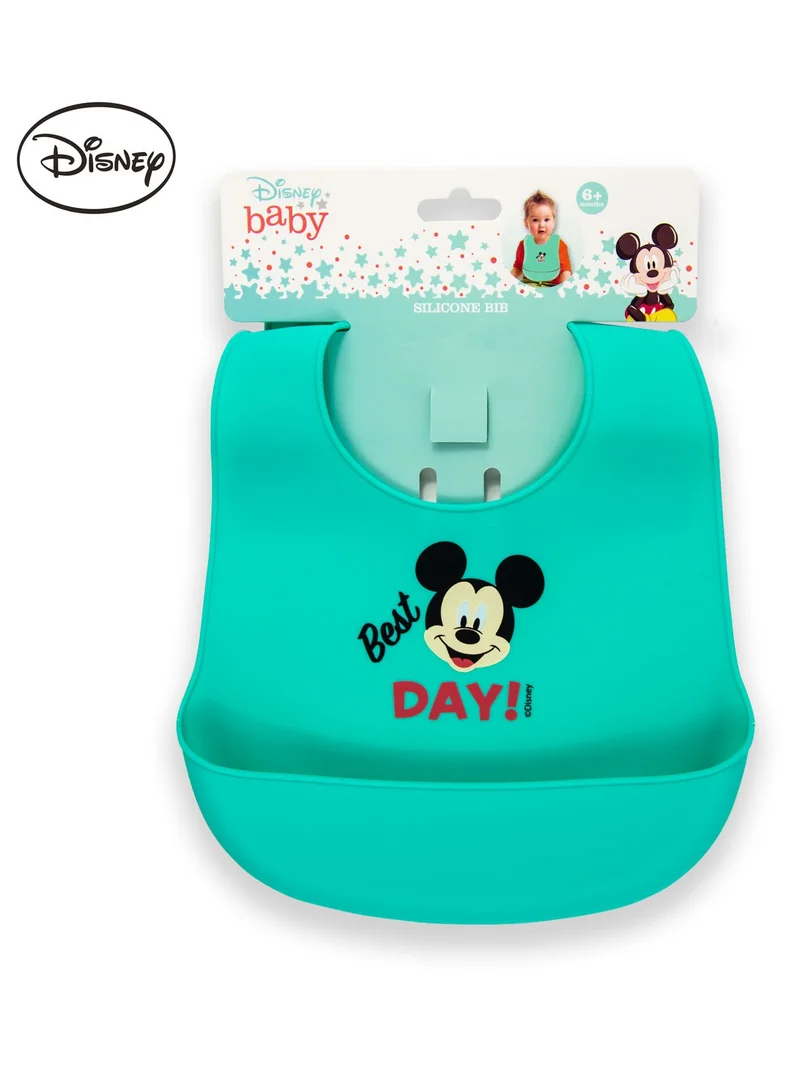 ديزني Adjustable Mickey Mouse Silicone Baby Bibs
