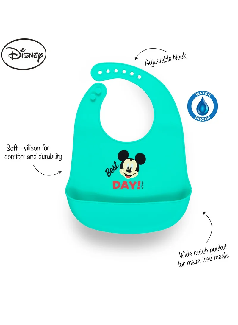 Disney  Adjustable Mickey Mouse Silicone Baby Bibs for Kids | Best Price UAE