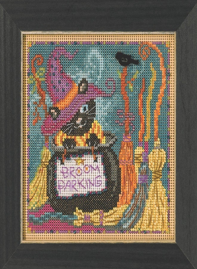 Mill Hill Broom Parking Beaded Counted Cross Stitch Kit Mill Hill 2022 Buttons & Beads Autumn MH14224, Multicolor - Image 2
