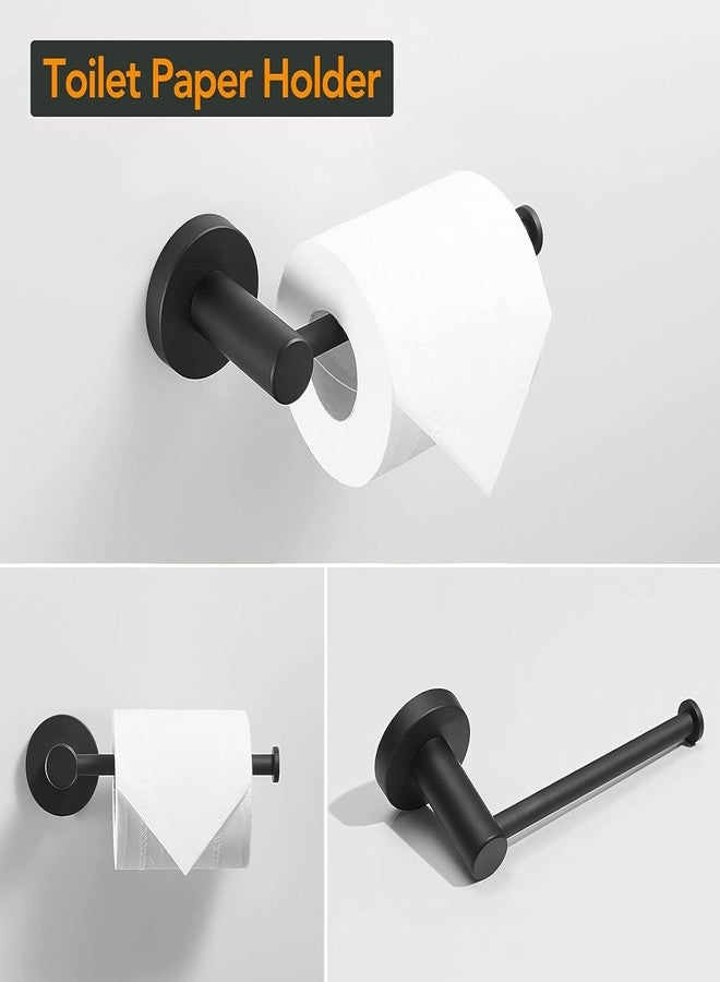 BESy 4 Piece Bathroom Accessories Set Hardware Set (Adjustable Double Towel Bar, Hand Towel Holder, Toilet Paper Holder, Towel Hook) Bath Fixtures Set Wall Mounted SUS304 Stainless Steel Matte Black - Image 4