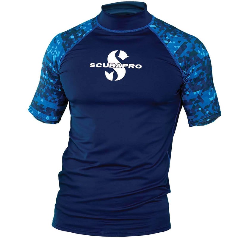 Scubapro Mens UPF 50 Short Sleeve Rash Guard Small Aegean - Image 2