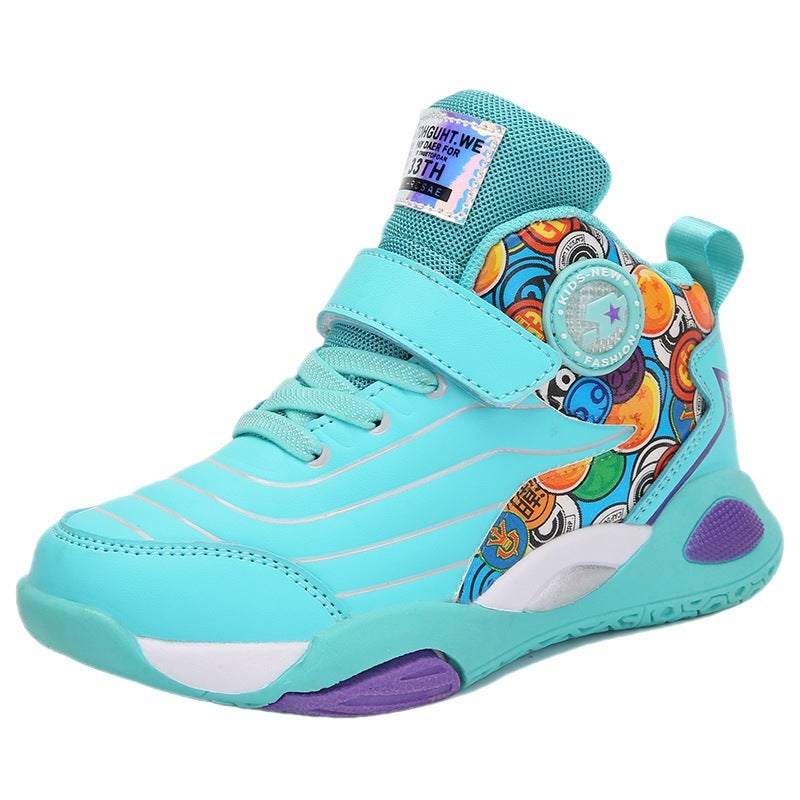Fujian Manufacturers Boys Shoes 2022 New Sneakers Men'S Autumn Leather Non-Slip High-Top Boys Basketball - Image 5