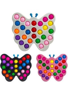 Fidget Toys Big Simple Dimple 27 Buttons Butterfly 3 Pcs 51ginch
