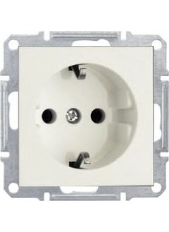 Ovivo Grano White Grounded Socket With Frame  - Image 3