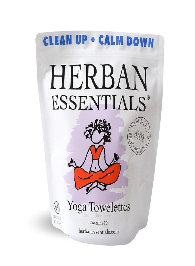 Herban Essentials Yoga Mat Wipes, Lavender Essential Oil Yoga Mat Cleaner – Individually Wrapped Moist Towelettes for Post Workout Wipes for Hands, Gym Essentials & Home Gym Fitness Gears – 20 Count - Image 1