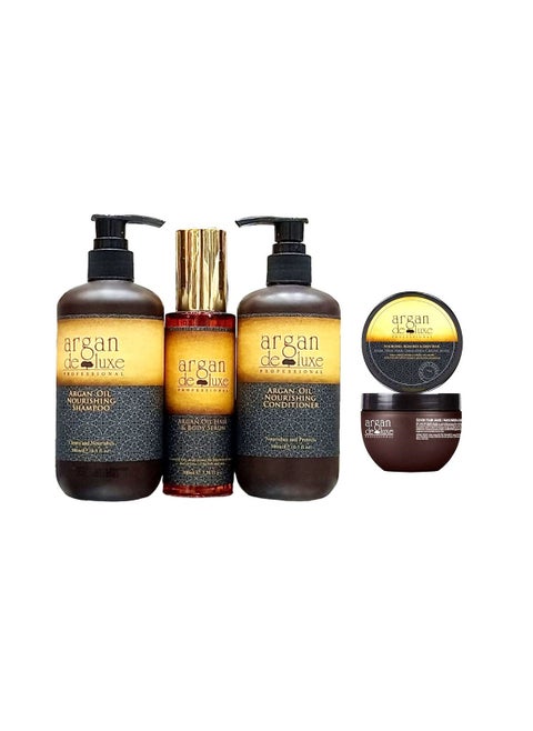 Argan deluxe and luxurious conditioner with Moroccan argan oil 300 ml with mask 250 ml and serum 100 ml