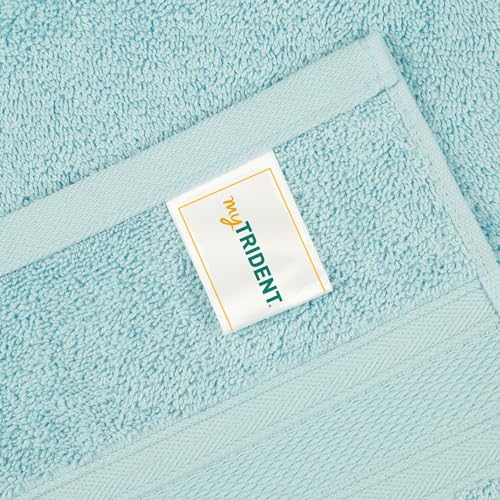 Trident Soft Comfort Air Rich 100% Cotton Towels for Bath, 500 GSM Large Size Bathroom Towels for Men/Women, 1 Piece Bath Towel (69cm x 137cm), Nile Blue - Image 4
