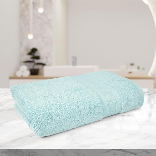 Trident Soft Comfort Air Rich 100% Cotton Towels for Bath, 500 GSM Large Size Bathroom Towels for Men/Women, 1 Piece Bath Towel (69cm x 137cm), Nile Blue - Image 5