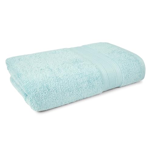 Trident Soft Comfort Air Rich 100% Cotton Towels for Bath, 500 GSM Large Size Bathroom Towels for Men/Women, 1 Piece Bath Towel (69cm x 137cm), Nile Blue - Image 1