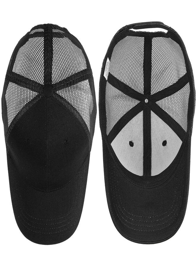 Falari 12 Pack Bulk Wholesale Mesh Trucker Hats 6 Panel Baseball Caps for Men and Women - Black - Image 5