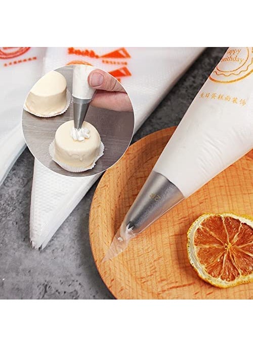 BAKING SET BAKING SET Icing Piping Bags for Cake Decoration Transparent 50 Pieces  - Image 3