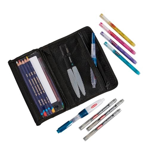 Derwent Artpack Black Accessories Ideal for Sketching and Drawing Professional Quality Carry Case Pencil Wallet 2306222 - Image 1