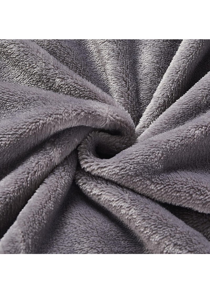 Moon - Flannel Microfiber Sofa Blanket, Luxury Light Silver Throw Blanket, King Size Lightweight and Comfortable for Bed and Sofa, Super Soft and Warm Purple Solid Color 220x200 cm - Image 1