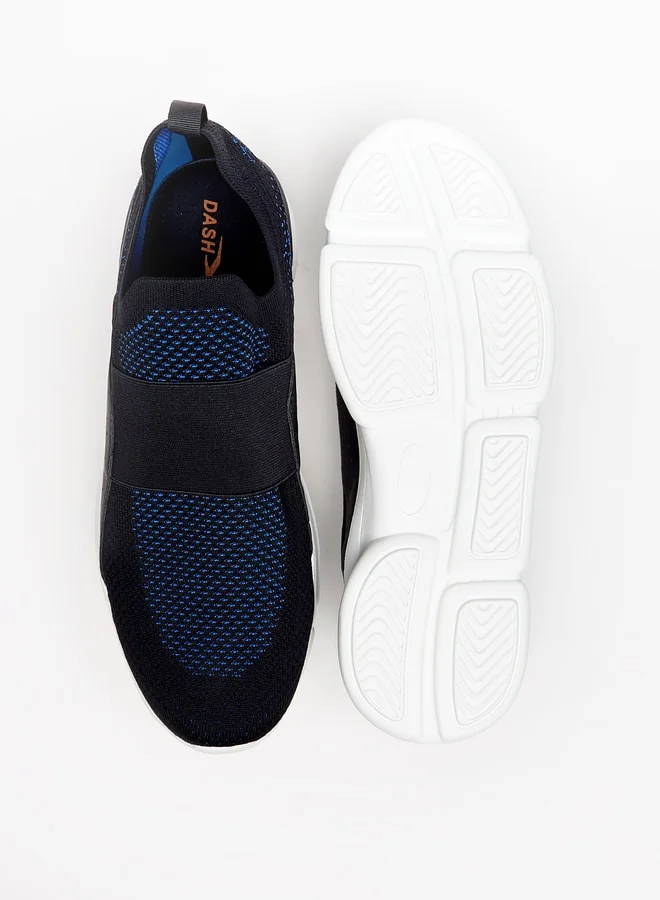 داش Men Textured Slip-On Sports Shoes with Panel Detail