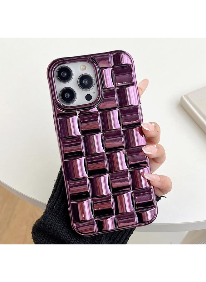 اس-توب جراب لهاتف iPhone 13 Pro، جراب هاتف بتصميم مكعب ثلاثي الأبعاد مطلي بالكهرباء - Image 1