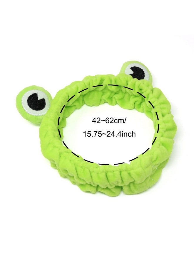 HONBAY 2Pcs Lovely Frog Headbands Cute Makeup Hair Hoops Elastic Animal Shower Hairbands Head Wrap Hair Accessories For Shower Spa Yoga Beauty And Sports - Image 2