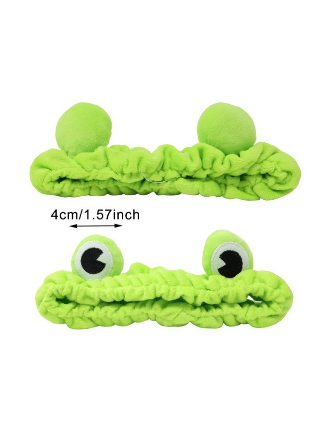 HONBAY 2Pcs Lovely Frog Headbands Cute Makeup Hair Hoops Elastic Animal Shower Hairbands Head Wrap Hair Accessories For Shower Spa Yoga Beauty And Sports - Image 3
