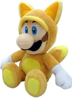 Little Buddy Official Super Mario Plush Kitsune Fox Luigi, 9-Inch Yellow  - Image 2