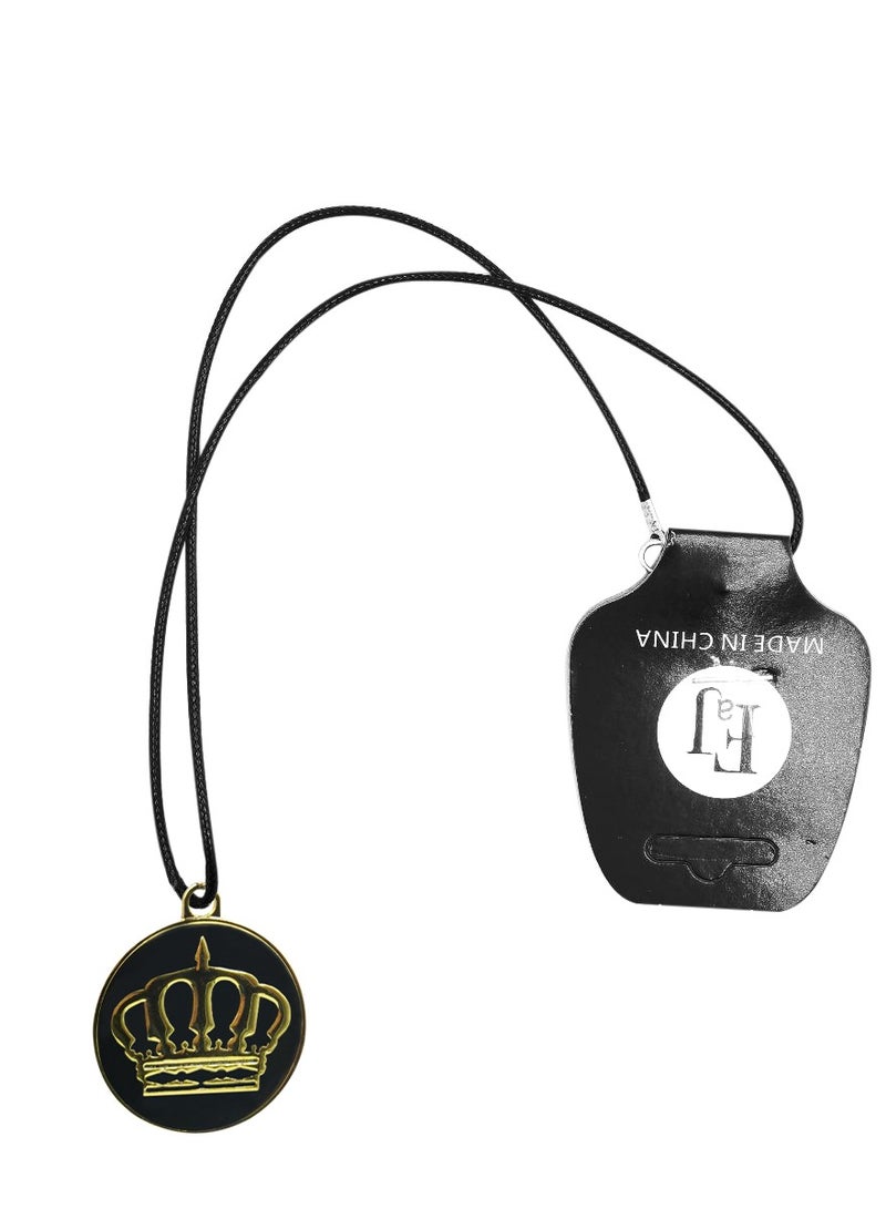 أف جيه قلادة تعليق مرآة معدنية صغيرة لتزيين السيارات، قطعة واحدة من قلادة شعار الملك - Image 2