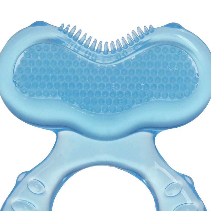 Nuby Silicone Teethe-EEZ Teether with Bristles, Includes Hygienic Case, Blue - Image 4
