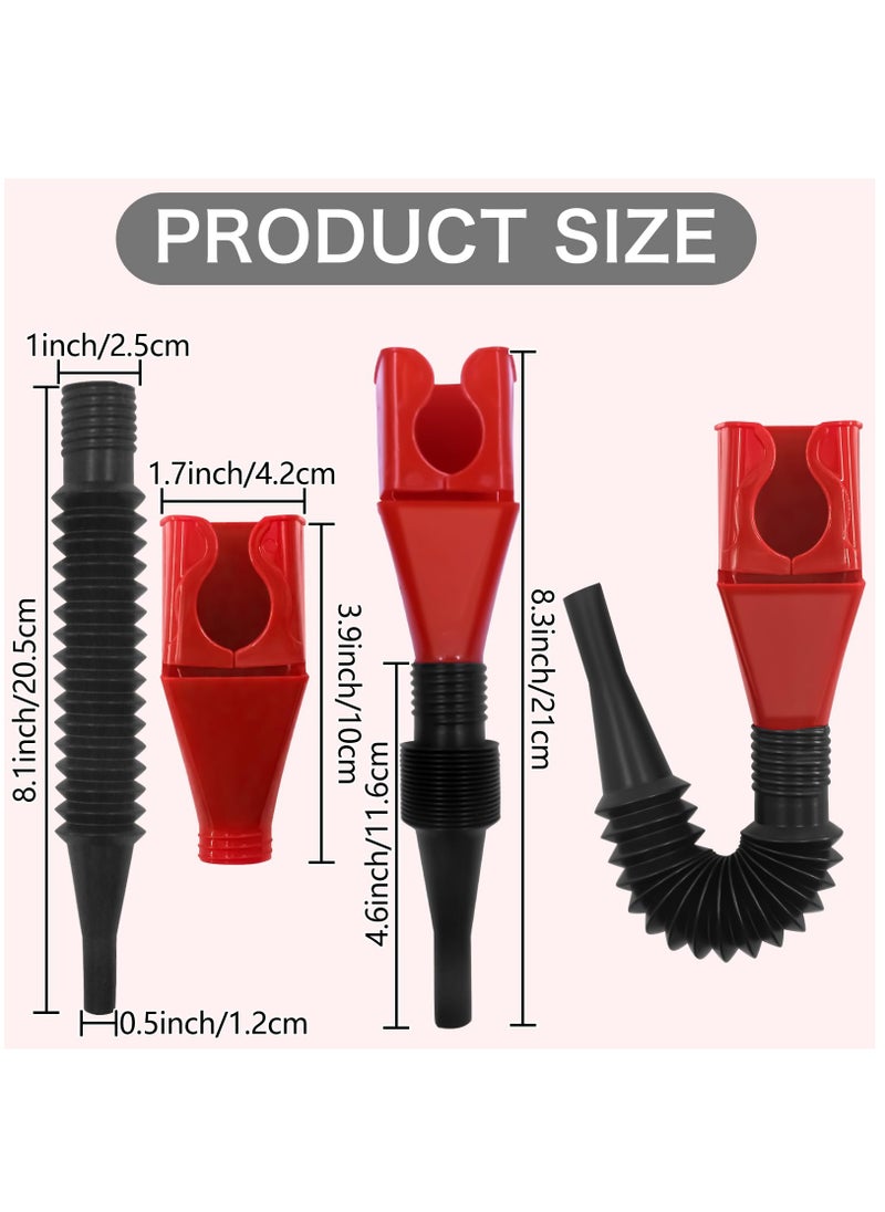 Excefore - 12 Pcs Universal Flexible Draining Oil Snap Plastic Funnel, All Purpose Automotive Funnels, Automotive Flex Funnel, Spill-Free, Hand-Free for Automotive Oil and Household Uses - Image 1