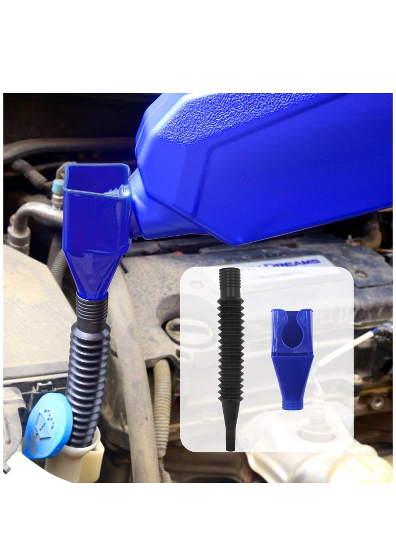 Excefore - 12 Pcs Universal Flexible Draining Oil Snap Plastic Funnel, All Purpose Automotive Funnels, Automotive Flex Funnel, Spill-Free, Hand-Free for Automotive Oil and Household Uses - Image 1
