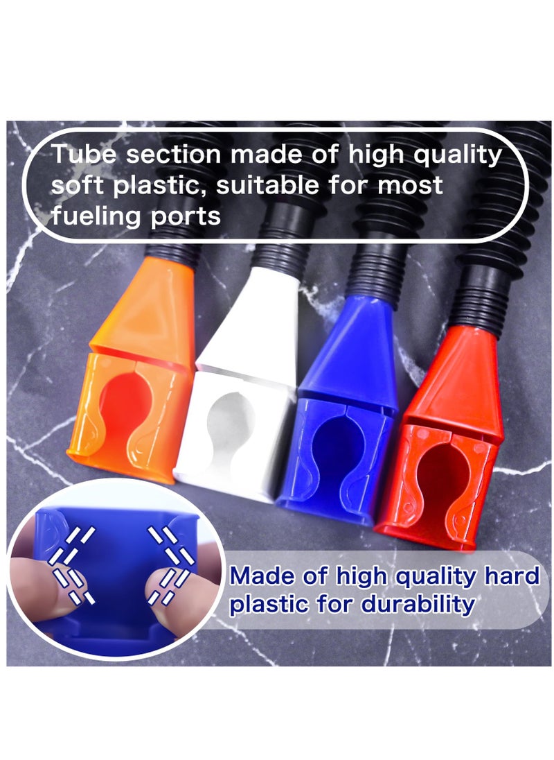 Excefore - 12 Pcs Universal Flexible Draining Oil Snap Plastic Funnel, All Purpose Automotive Funnels, Automotive Flex Funnel, Spill-Free, Hand-Free for Automotive Oil and Household Uses - Image 1