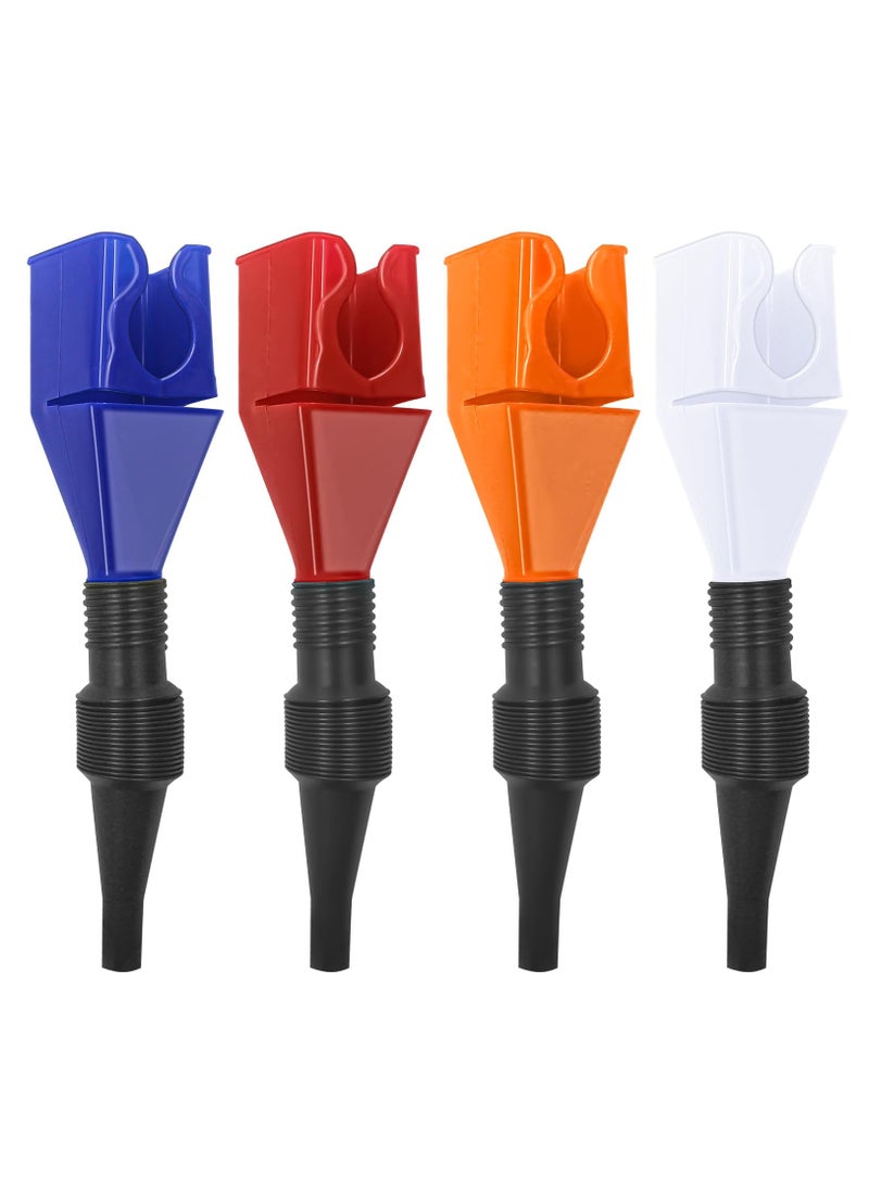 Excefore - 12 Pcs Universal Flexible Draining Oil Snap Plastic Funnel, All Purpose Automotive Funnels, Automotive Flex Funnel, Spill-Free, Hand-Free for Automotive Oil and Household Uses - Image 1