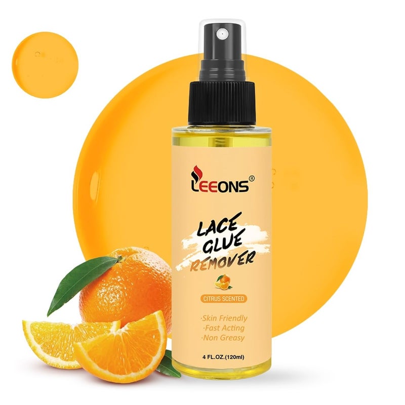 LEEONS 4OZ/120ML Tape Lace Remover Fast Acting/Bond Release Spray/Residue Removal Solution for Lace Wigs, Extensions, Hair Systems Tape & Lace Glue Remover NO Harsh Solvents, Harmful Fumes - Image 1