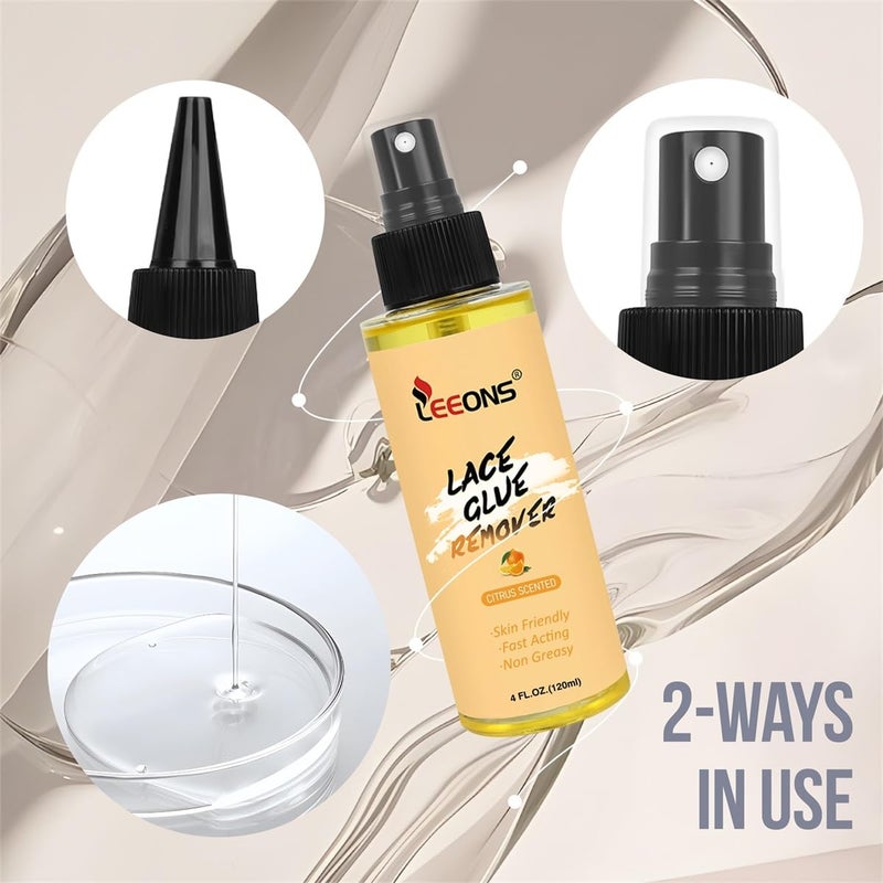 LEEONS 4OZ/120ML Tape Lace Remover Fast Acting/Bond Release Spray/Residue Removal Solution for Lace Wigs, Extensions, Hair Systems Tape & Lace Glue Remover NO Harsh Solvents, Harmful Fumes - Image 5