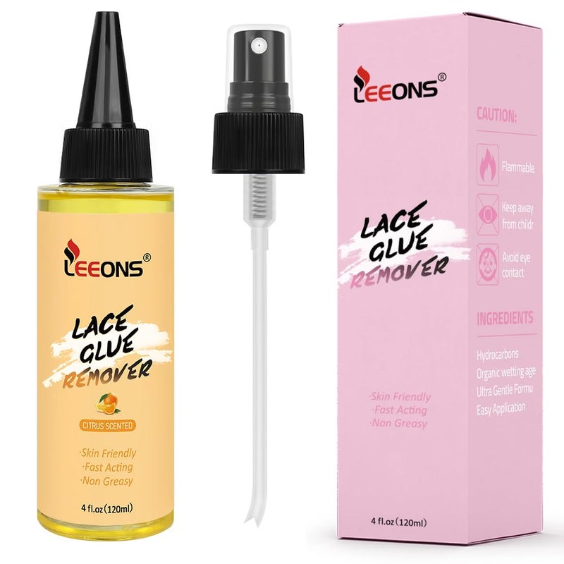 LEEONS 4OZ/120ML Tape Lace Remover Fast Acting/Bond Release Spray/Residue Removal Solution for Lace Wigs, Extensions, Hair Systems Tape & Lace Glue Remover NO Harsh Solvents, Harmful Fumes - Image 2