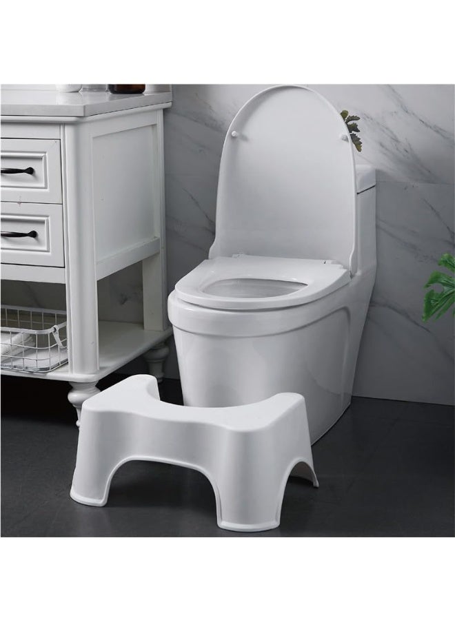 SKY-TOUCH Toilet Stool: Non-Slip Plastic Potty Stool Squatting Posture Poop Stool Portable Step Stool for Kids Improve Bathroom Posture and Comfort White  - Image 4