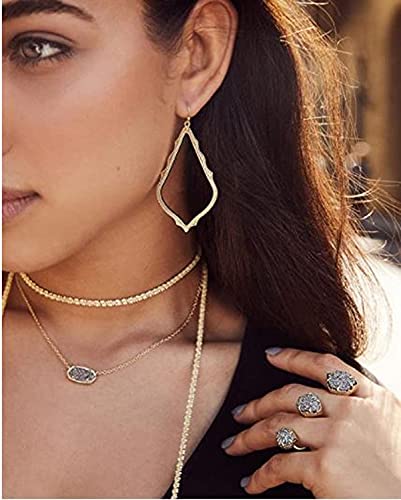 Kendra Scott Elisa Pendant Necklace for Women, Fashion Jewelry, Rhodium-Plated, Orange Citrine - Image 3