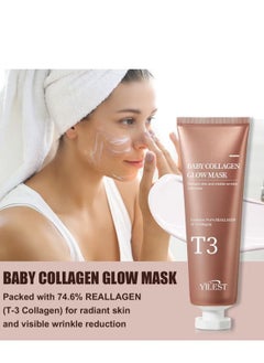 T3 Collagen Mask, Baby Collagen Glow Mask, T3 Collagen Peel off Mask, Pore Tightening Mask Anti-Wrinkle Skin Care, Collagen Wrapping Mask, Firming Skin Elasticity,1PCS - pzsku/Z37E7CFA0641C65472C8AZ/45/_/1739330431/e17c8a1c-867a-4b2d-847a-57e43de3c22e