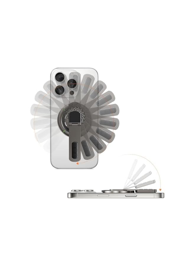 Green Tiger Magnetic Phone Hand Holder Removable [Double-Sided Magnet] Phone Grip with Adjustable Kickstand Compatible for iPhone 16/15/14/13/12 Series – Black - Image 5