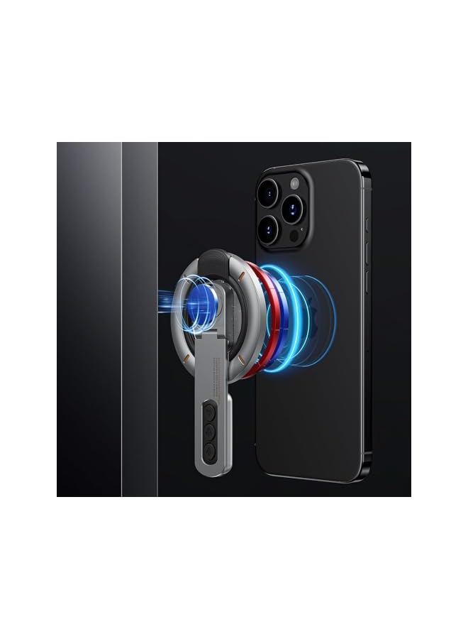 Green Tiger Magnetic Phone Hand Holder Removable [Double-Sided Magnet] Phone Grip with Adjustable Kickstand Compatible for iPhone 16/15/14/13/12 Series – Black - Image 3