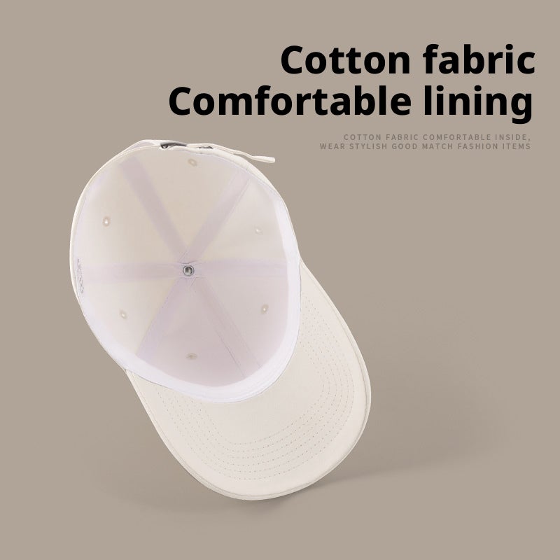 Unisex Big Head Sun Protection Baseball Cap with Large Brim and Embroidery - Image 4