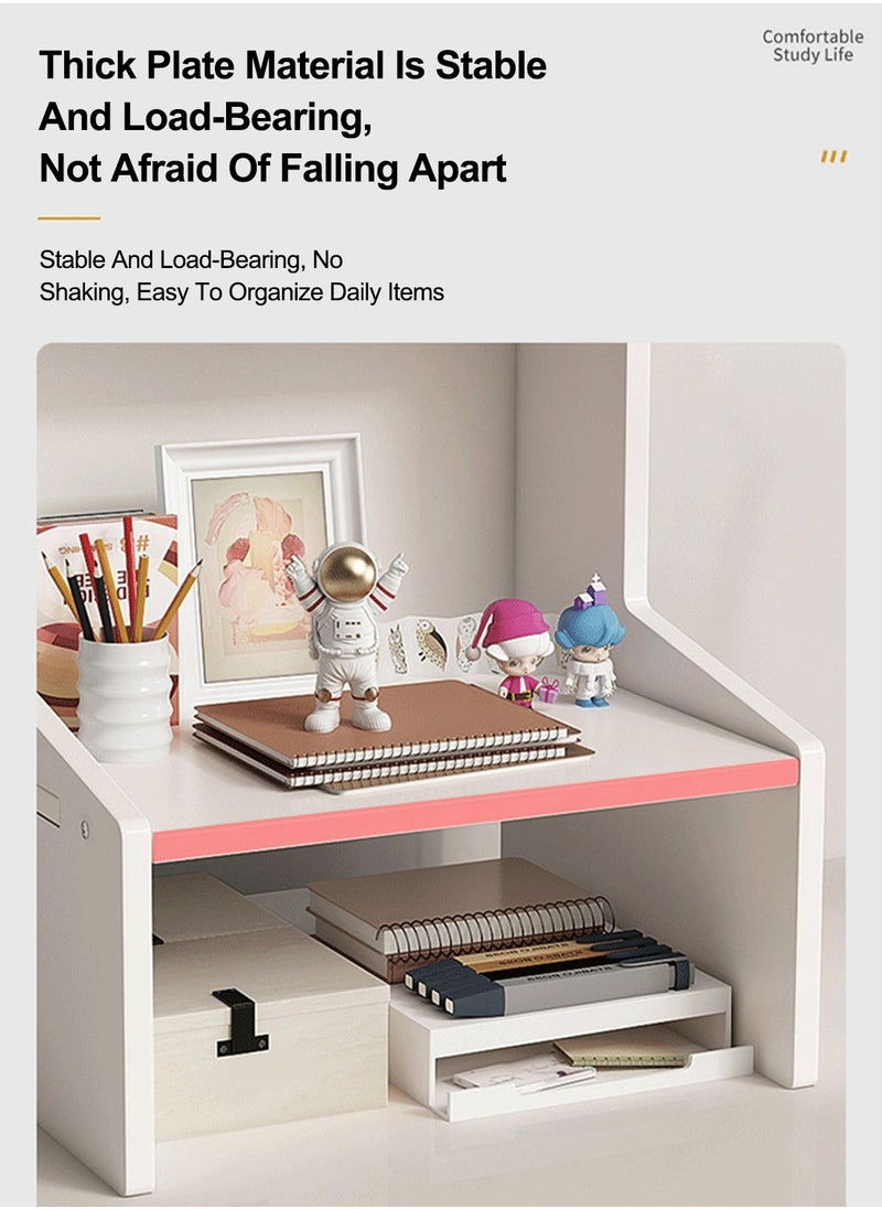 Kidle - Desktop Bookshelf Home Desk Cosmetic Organizer Dormitory Organizer Office Removable Multi-layer Desktop Double Shelves - Image 1
