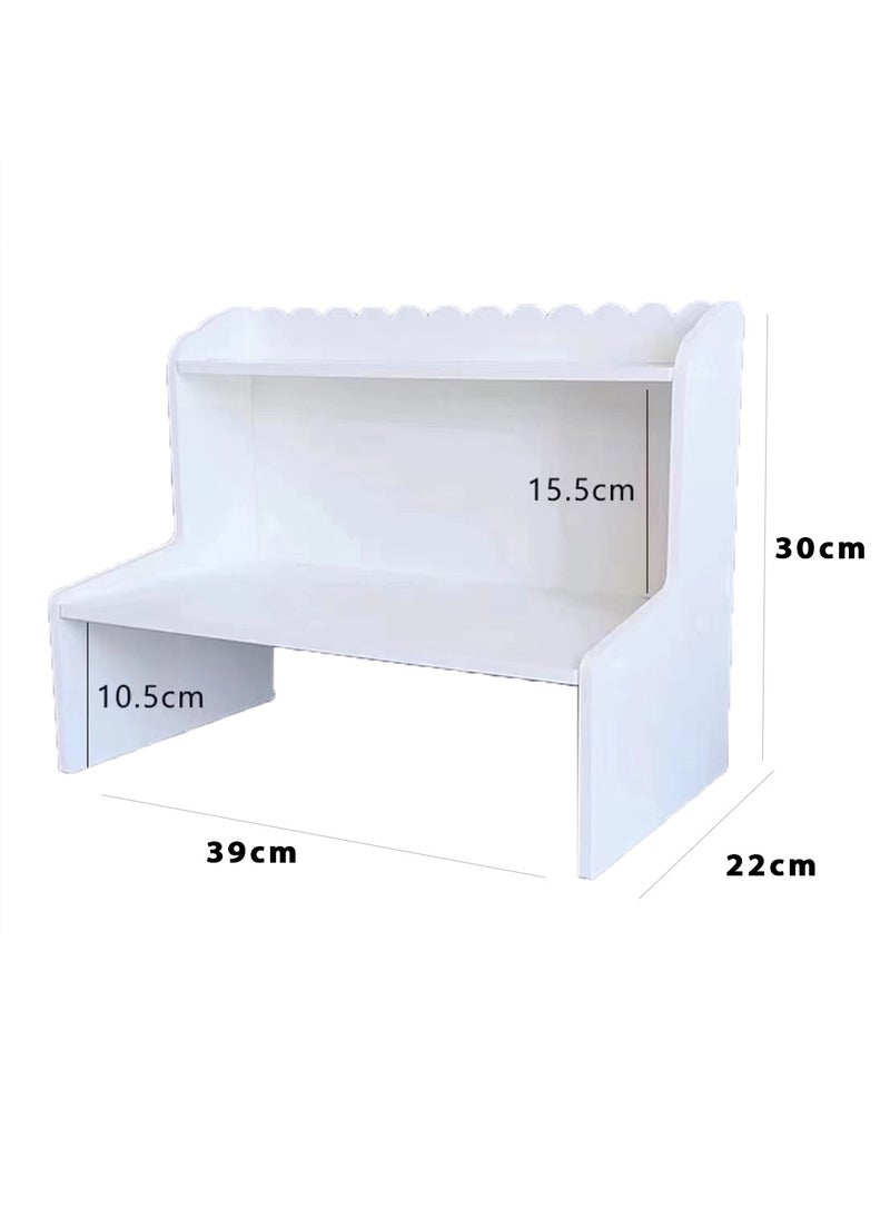 Kidle - Desktop Bookshelf Home Desk Cosmetic Organizer Dormitory Organizer Office Removable Multi-layer Desktop Double Shelves - Image 1
