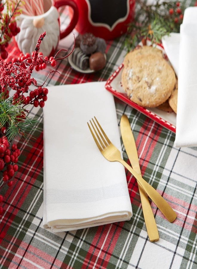 DII Holiday Dining Table Linen Sparkle Metallic Kitchen Décor, Napkin Set, 20x20, Silver Metallic Stripe, 6 Piece - Image 3