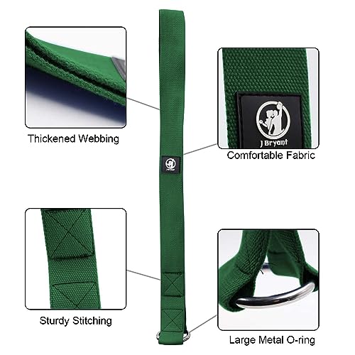 J Bryant Arm Wrestling Training Strap Belt Hand Grip- Ideal for Wrist Forearm and Biceps Workouts Multifunctional Home Gym Fitness Equipment Compatible with 1 inch and 2 inches Barbell Plates (Green) - Image 3
